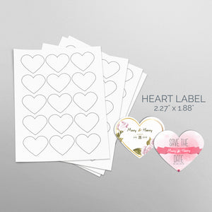 Picture of Sheets of paper with Die-Cut Heart Shaped Stickers