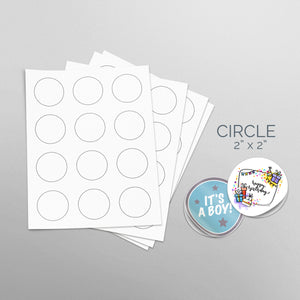 Picture of Sheets of paper with Die-Cut Circles 2x2 in Stickers