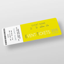 Load image into Gallery viewer, Concert Ticket laying on white background